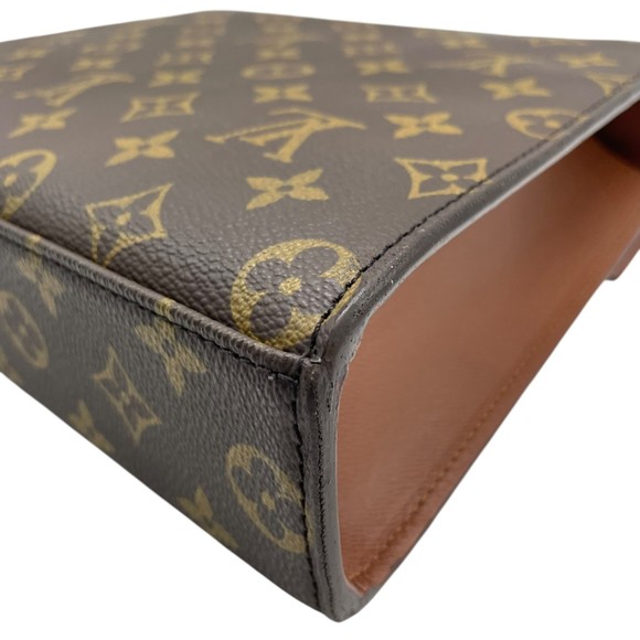 LOUIS VUITTON Louis Vuitton Monogram Malesherbes Handbag M51379 Brown Leather... - Picture 12 of 16